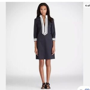 Tory Burch Tory Tunic Dress Navy Blue & White Cruise Resort